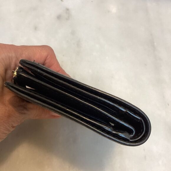 Kate Spade Black Pebble Leather Bifold Wallet - Picture 3 of 13